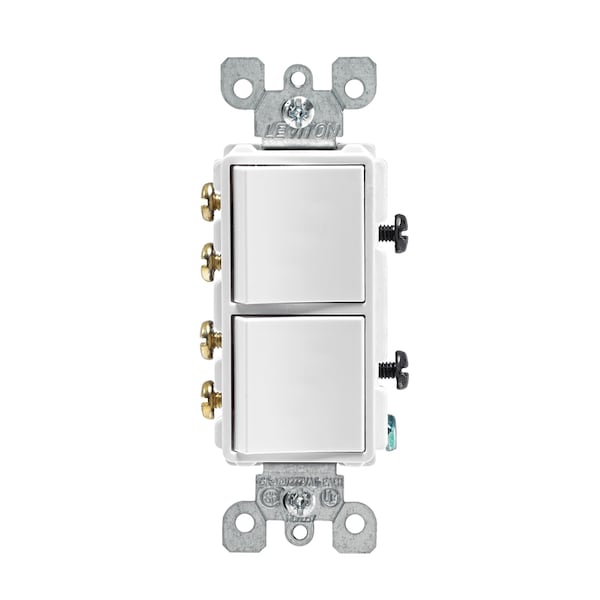 Leviton Leviton Decora 15 amps 3-Way Rocker Switch White 1 pk 05643-0WS - main